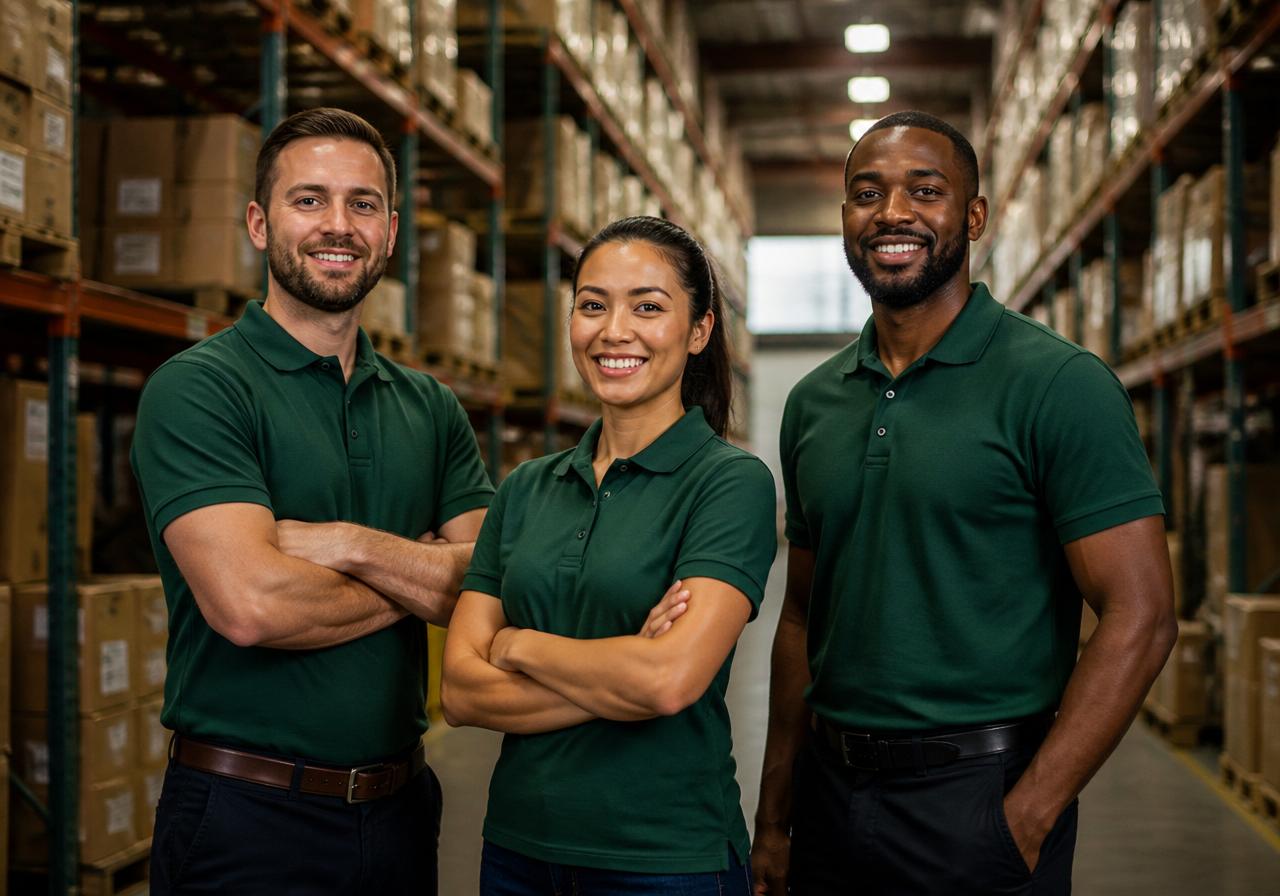 CAT team in warehouse