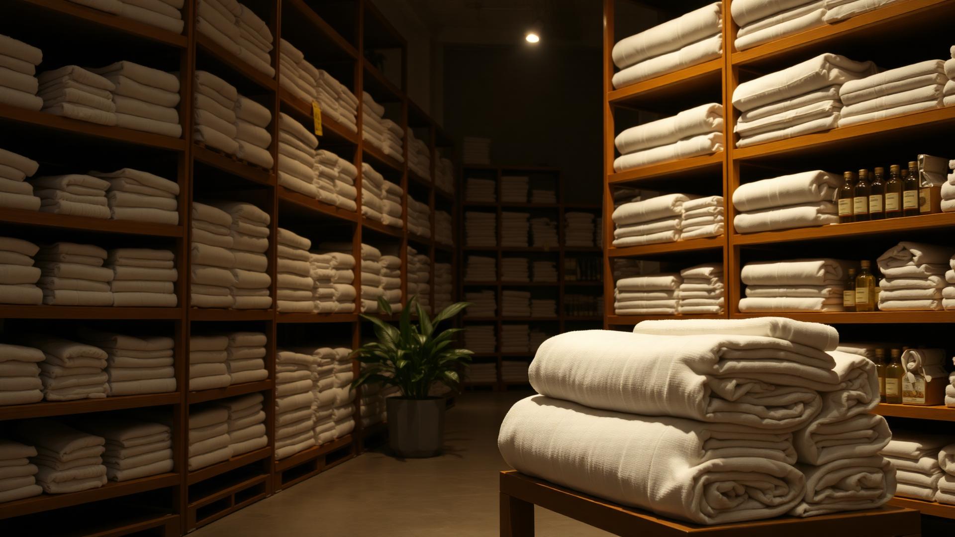 Warehouse of premium hotel linens